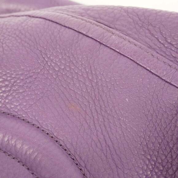Gucci Soho Handbag 282309 Leather Purple Champagne Women's - Picture 13 of 16